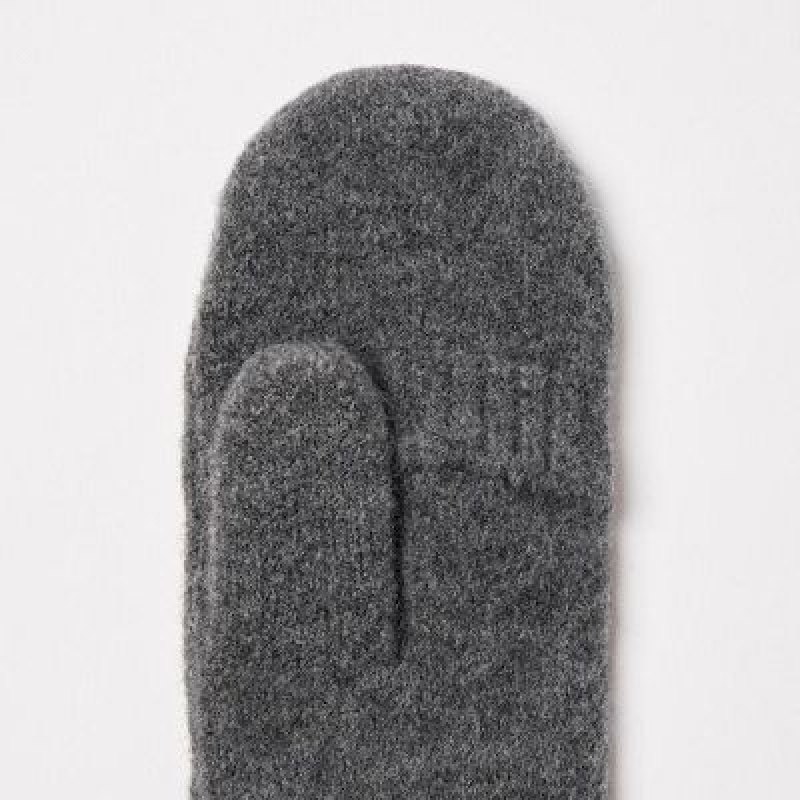Gant Uniqlo HEATTECH Lining Souffle Yarn Mittens Femme Grise | 6085302