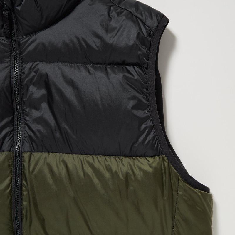 Gilet Uniqlo Ultra Light Down Color Block Homme Vert Olive | 8632962