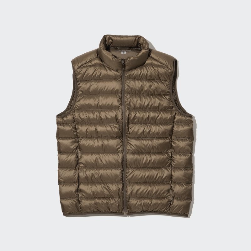 Gilet Uniqlo Ultra Light Down Narrow Quilt Homme Marron | 1181827