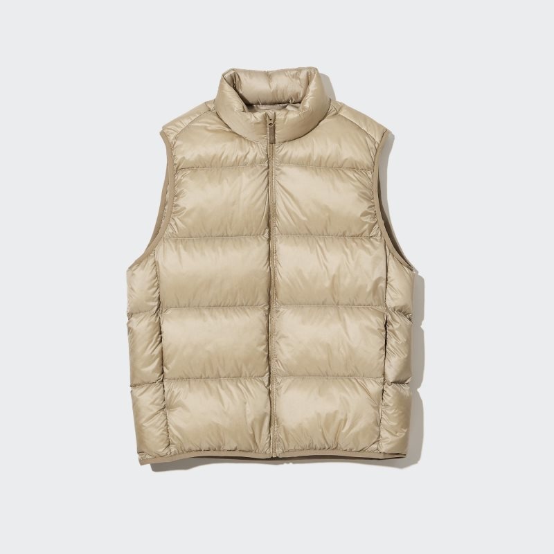 Gilet Uniqlo Ultra Light Down Wide Quilt Homme Beige | 4745137