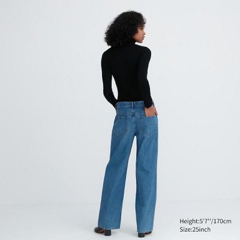 Jean Uniqlo Baggy Femme Grise | 1848692