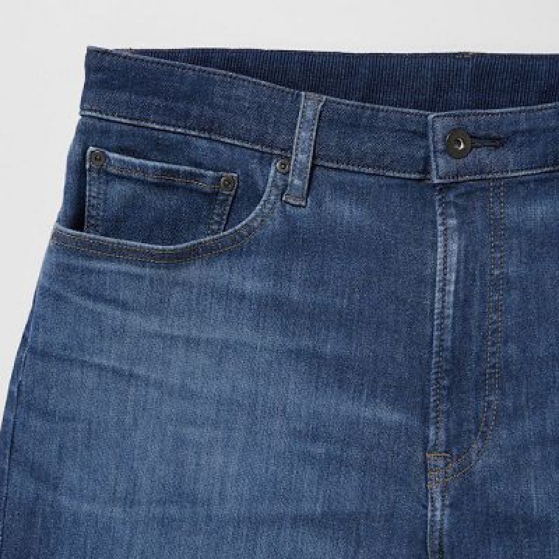 Jean Uniqlo EZY Ultra Stretch Femme Bleu | 8495166