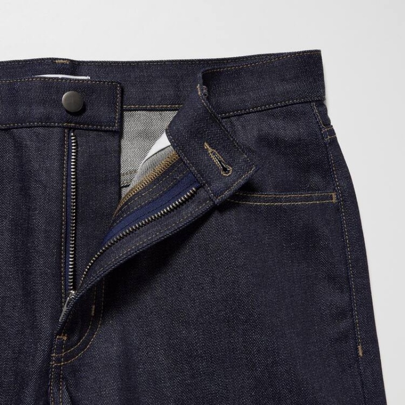 Jean Uniqlo Selvedge Regular Fit Homme Bleu Marine | 9298098