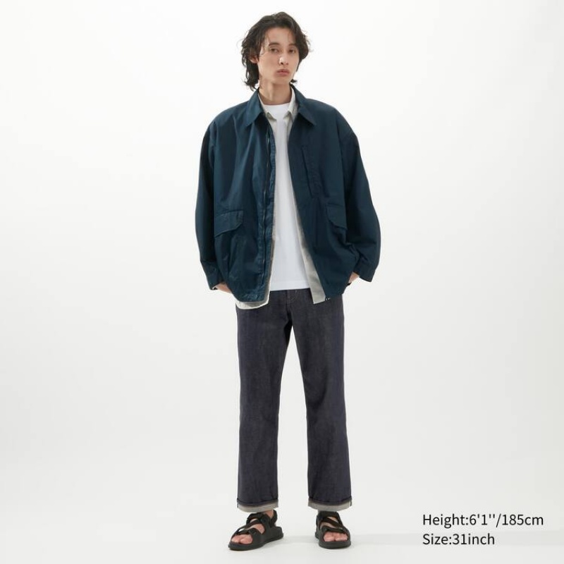 Jean Uniqlo Selvedge Regular Fit Homme Bleu Marine | 9298098
