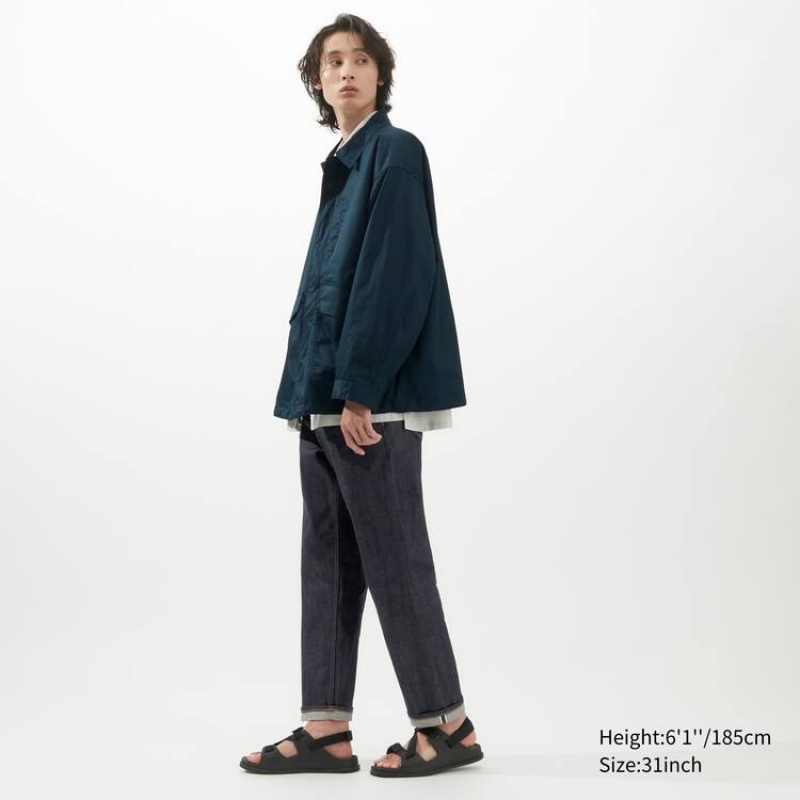Jean Uniqlo Selvedge Regular Fit Homme Bleu Marine | 9298098