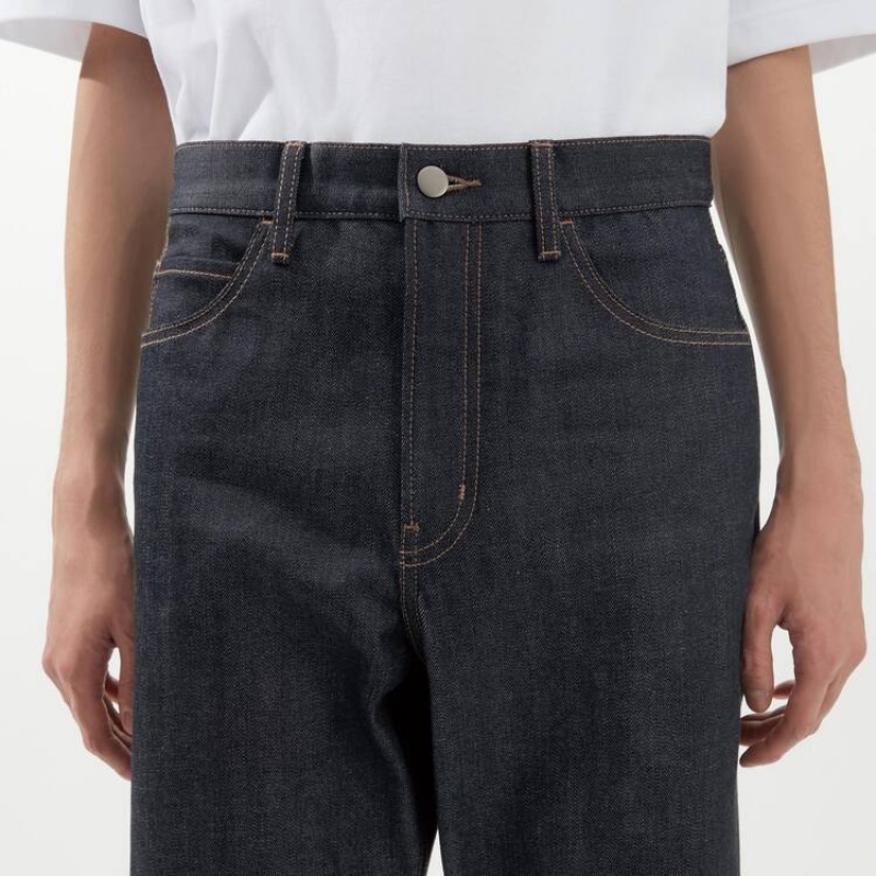 Jean Uniqlo Selvedge Regular Fit Homme Bleu Marine | 9298098