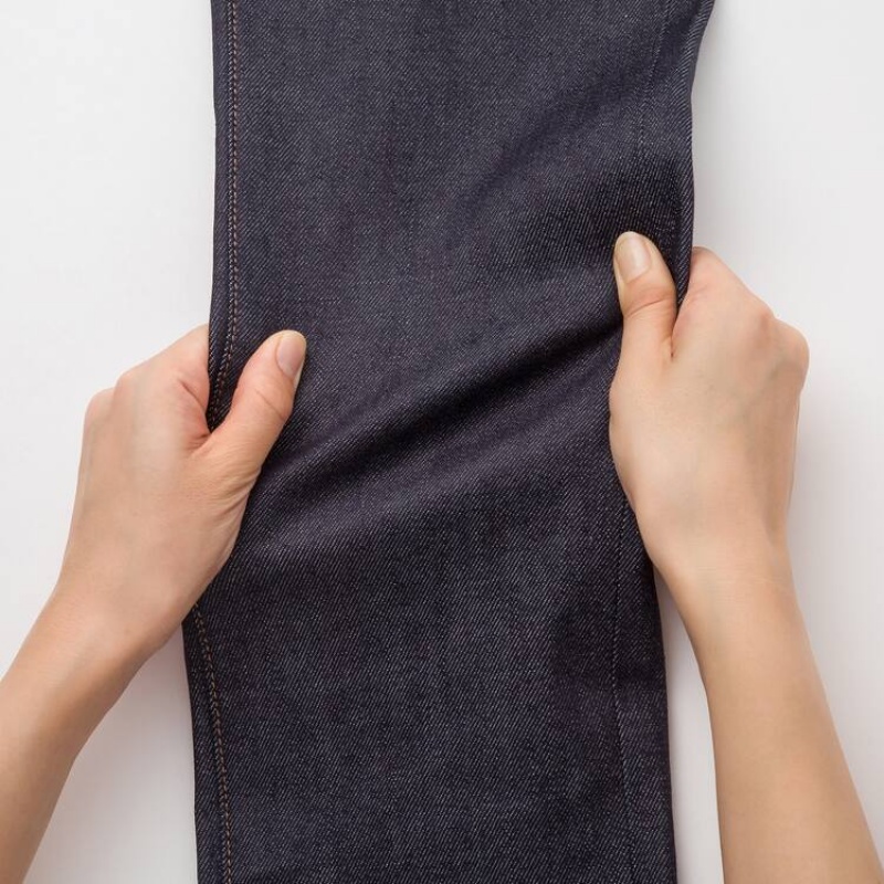 Jean Uniqlo Selvedge Stretch Slim Fit Homme Bleu Marine | 2904946