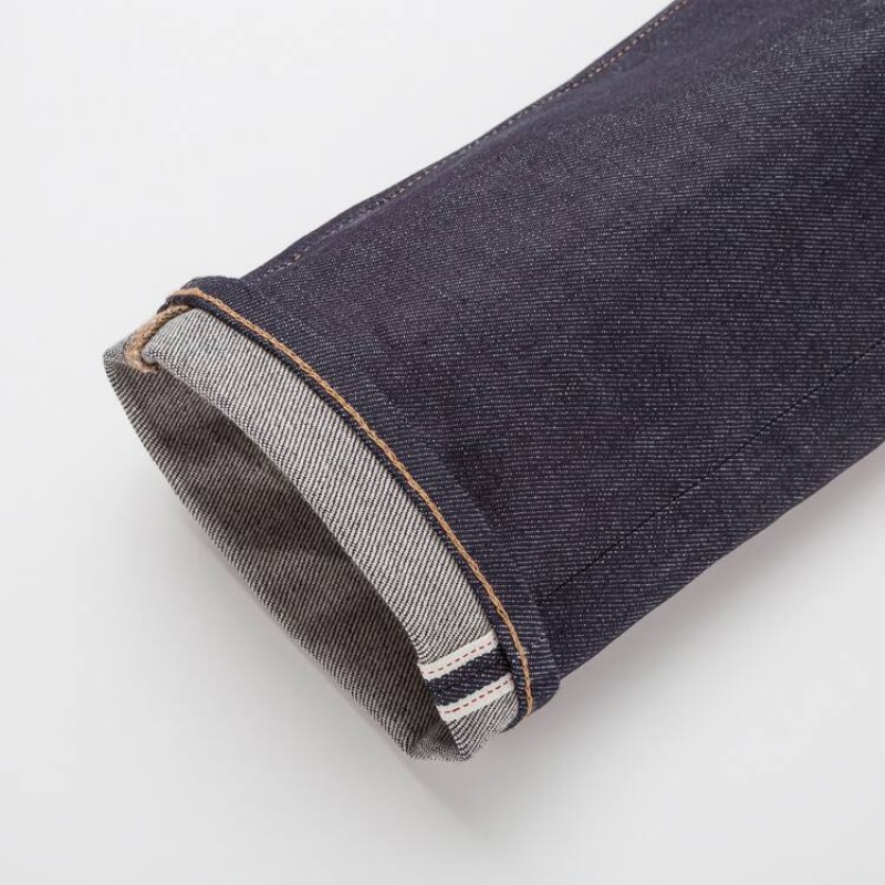 Jean Uniqlo Selvedge Stretch Slim Fit Homme Bleu Marine | 2904946