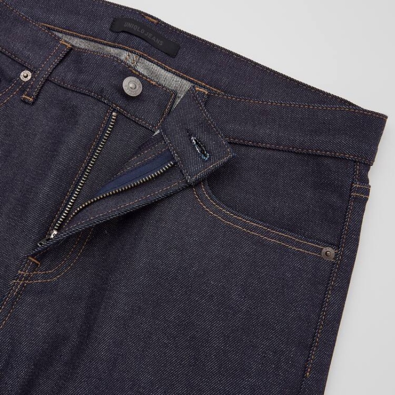 Jean Uniqlo Selvedge Stretch Slim Fit Homme Bleu Marine | 2224360