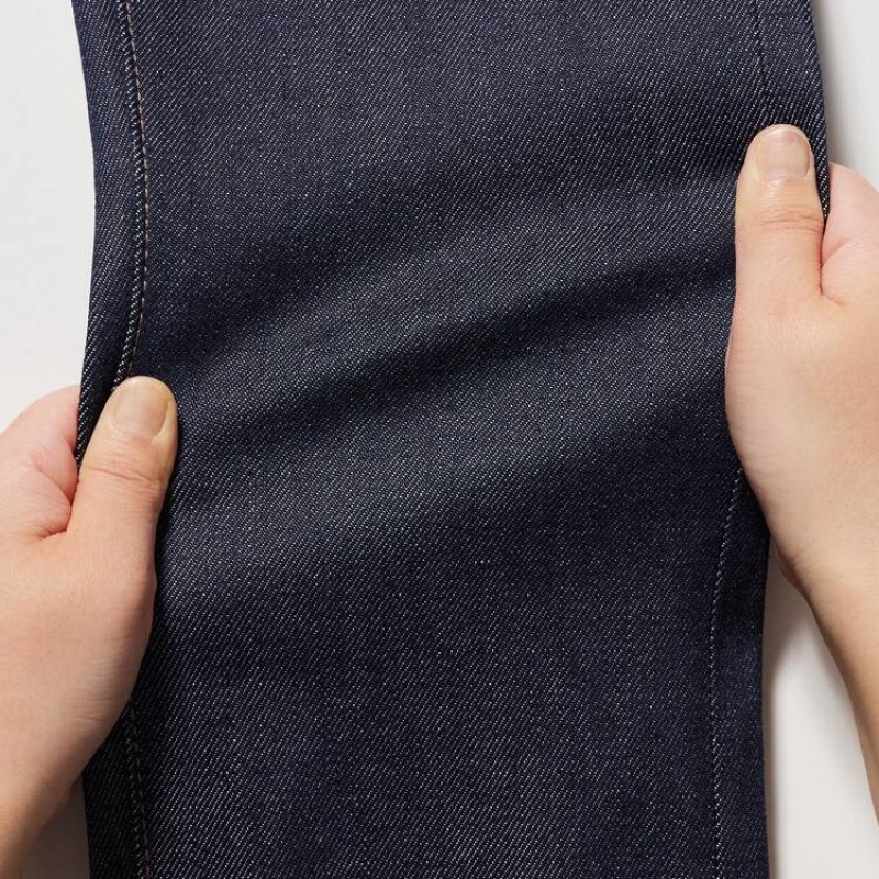 Jean Uniqlo Selvedge Stretch Slim Fit Homme Bleu Marine | 8860176