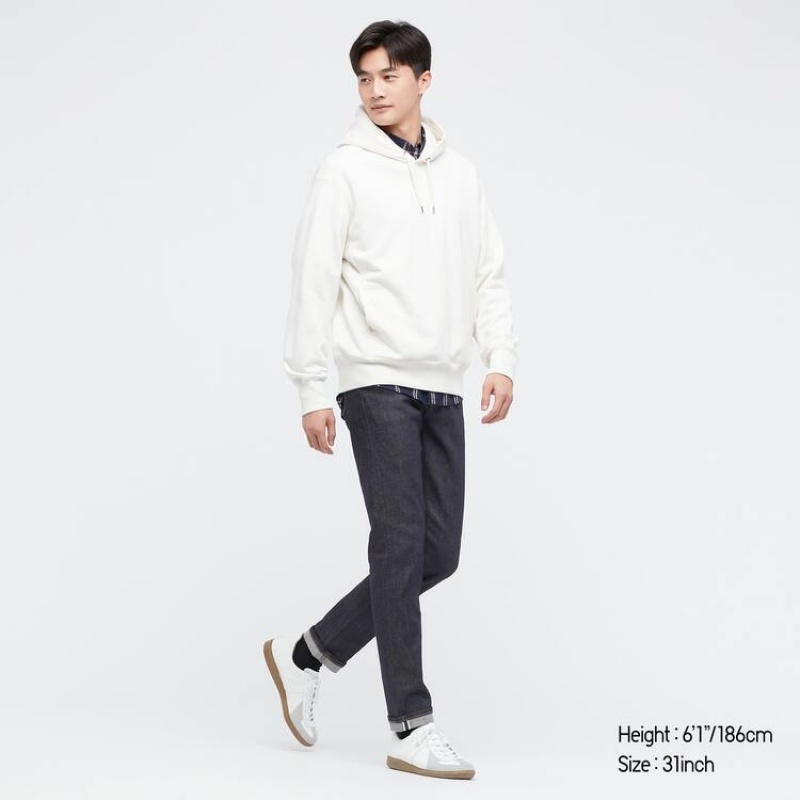 Jean Uniqlo Selvedge Stretch Slim Fit Homme Bleu Marine | 8860176