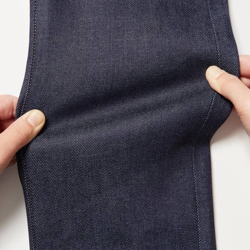 Jean Uniqlo Selvedge Stretch Slim Fit Homme Bleu Marine | 9666074