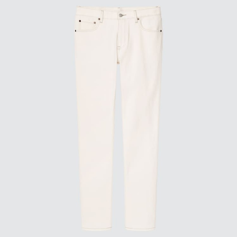 Jean Uniqlo Slim Fit Homme Blanche | 2766815