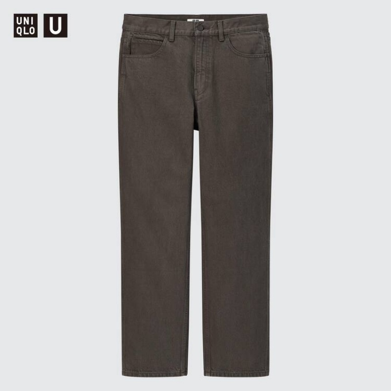 Jean Uniqlo U Regular Fit Homme Marron | 9387553