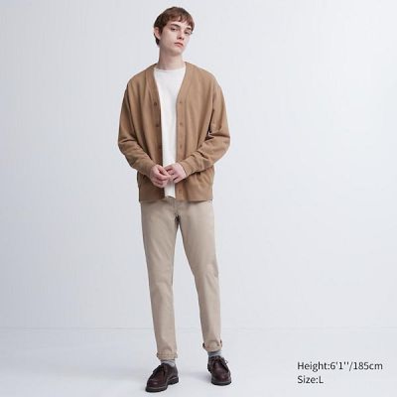 Jean Uniqlo Ultra Stretch Color Femme Beige | 8460167