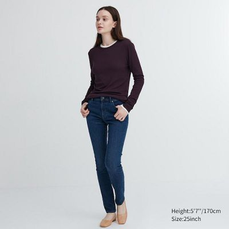 Jean Uniqlo Ultra Stretch Femme Bleu | 2830625