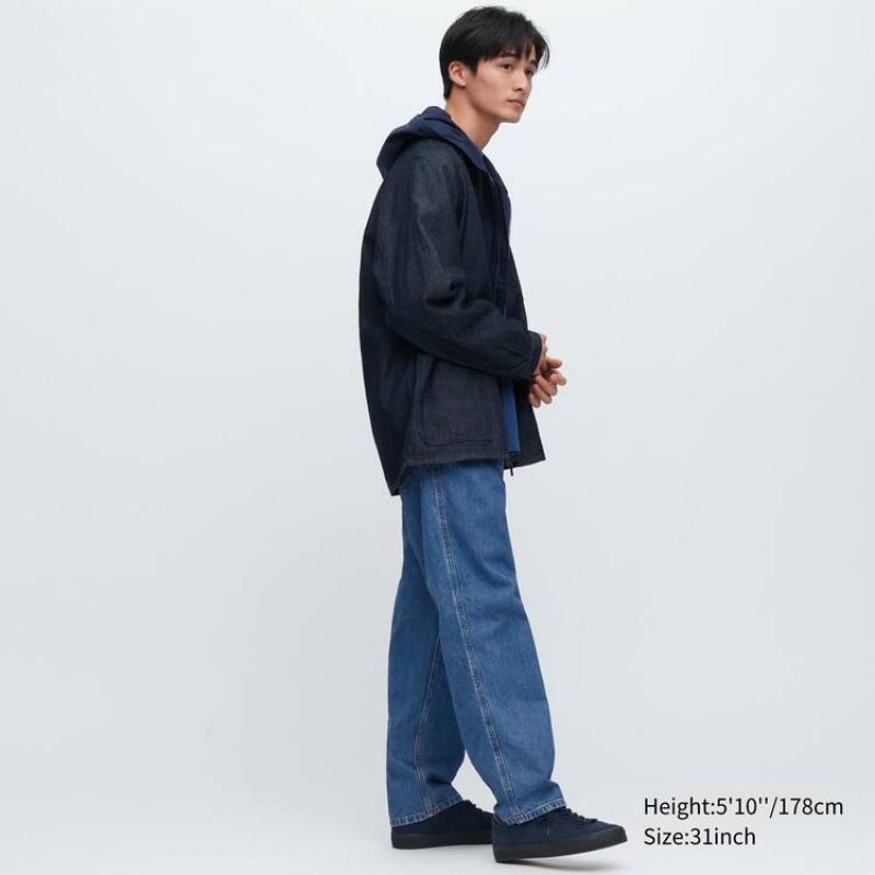 Jean Uniqlo Wide Leg Homme Bleu | 1737175