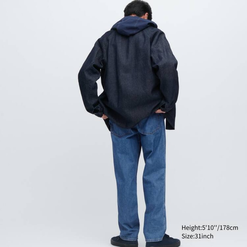 Jean Uniqlo Wide Leg Homme Bleu | 1737175