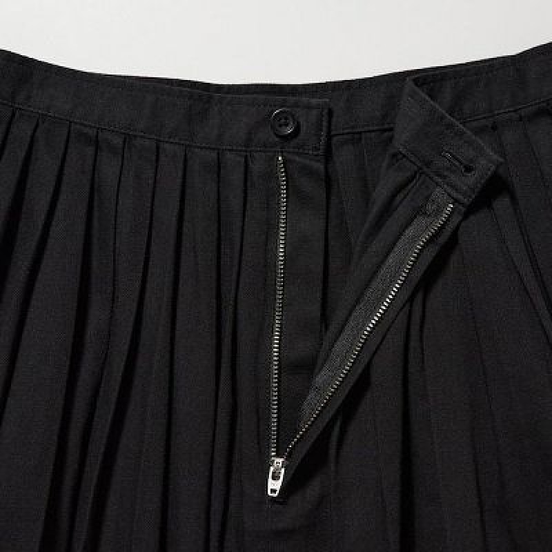 Jupes Uniqlo Denim Gather Femme Noir | 3540384