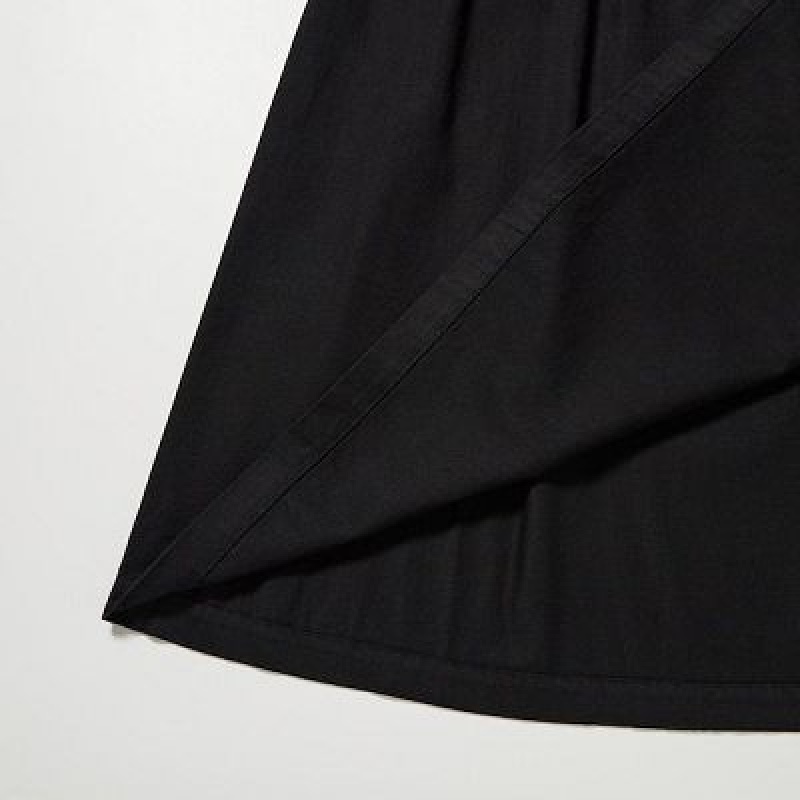 Jupes Uniqlo Denim Gather Femme Noir | 3540384