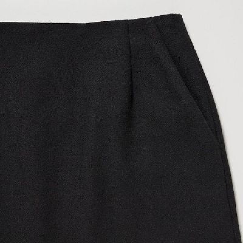 Jupes Uniqlo Wool Blend Mini Femme Noir | 9588905