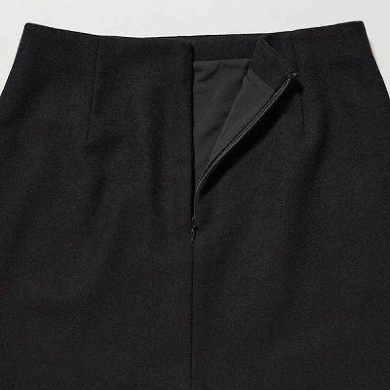 Jupes Uniqlo Wool Blend Mini Femme Noir | 9588905