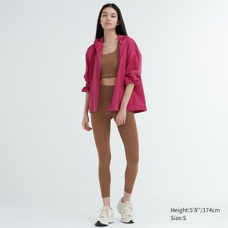 Leggings Uniqlo AIRism UV Protection Pocketed Soft Femme Marron | 4186371