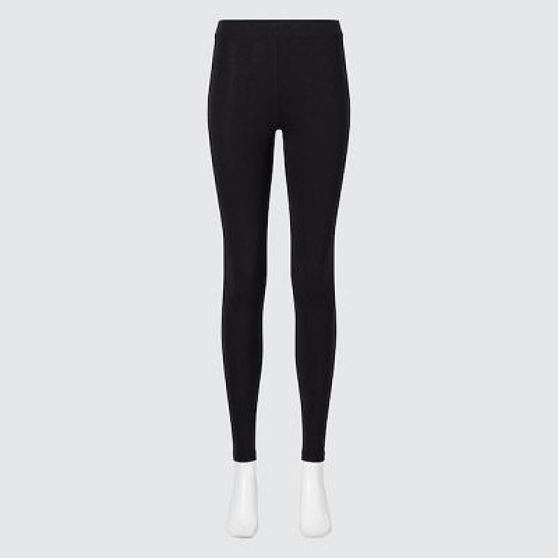 Leggings Uniqlo HEATTECH Cotton Femme Noir | 5079956