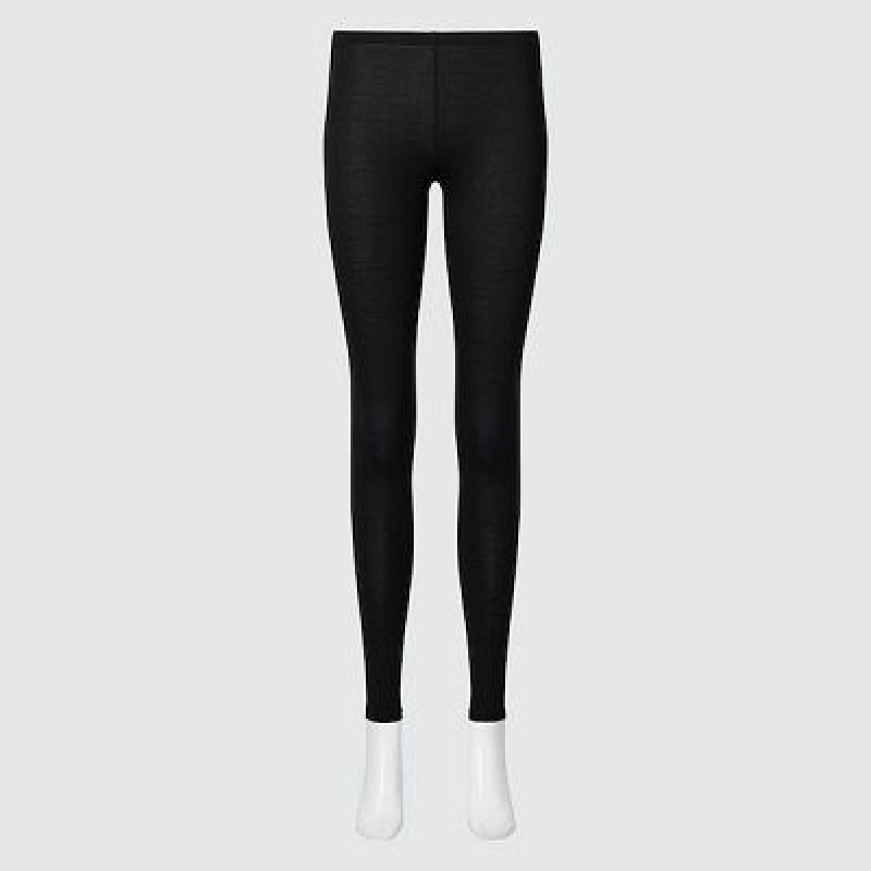 Leggings Uniqlo HEATTECH Femme Noir | 4033316