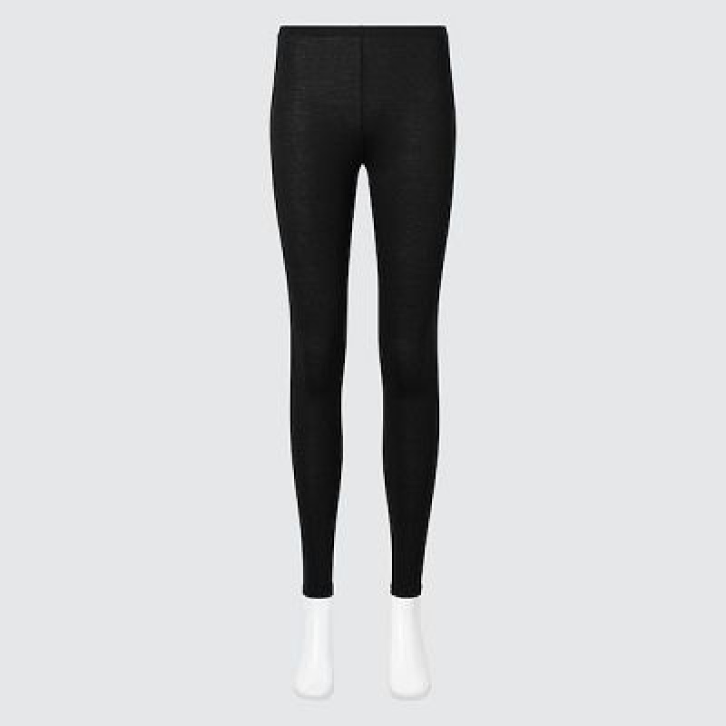 Leggings Uniqlo HEATTECH Femme Noir | 4655865