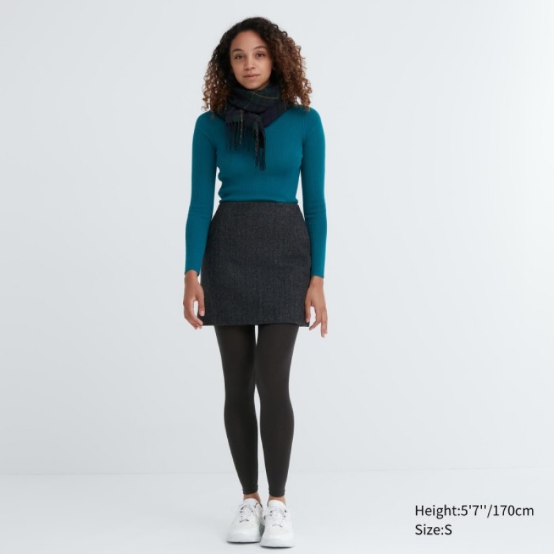 Leggings Uniqlo HEATTECH Femme Noir | 9526629
