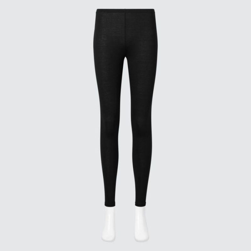 Leggings Uniqlo HEATTECH Femme Noir | 9526629