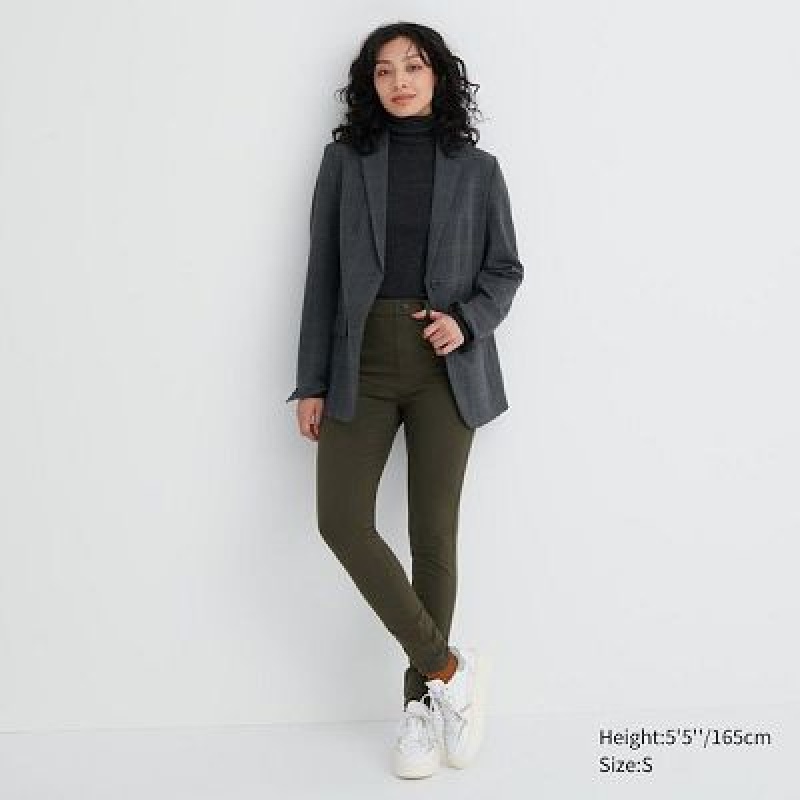Leggings Uniqlo HEATTECH Ultra Stretch High-Rise Femme Vert Olive | 2831369
