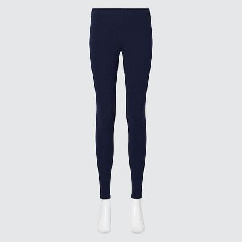 Leggings Uniqlo HEATTECH Ultra Warm Femme Bleu Marine | 9885536