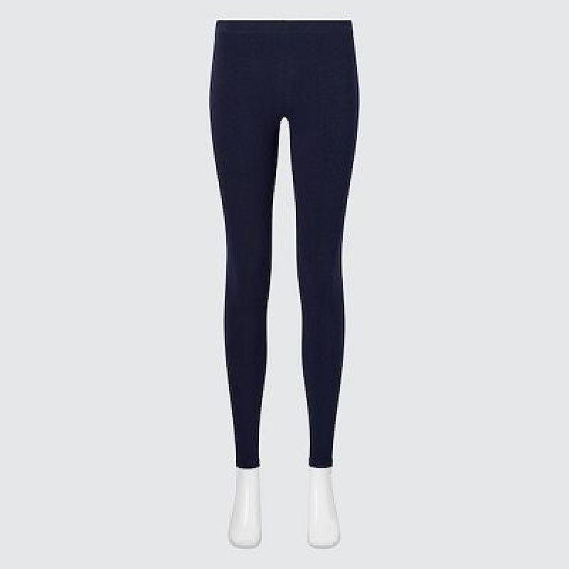 Leggings Uniqlo HEATTECH Ultra Warm Femme Bleu Marine | 2529455