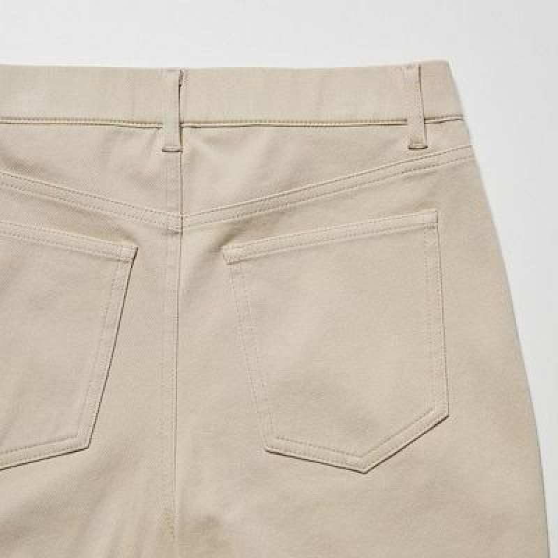 Leggings Uniqlo Ultra Stretch Femme Beige | 2575893