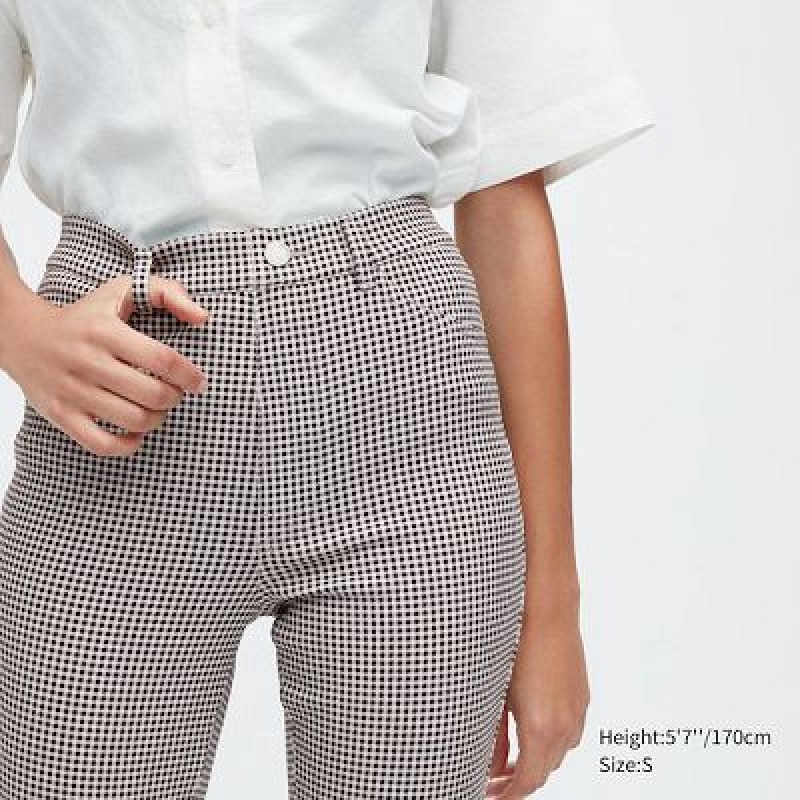 Leggings Uniqlo Ultra Stretch High-Rise Print Femme Noir | 5616841