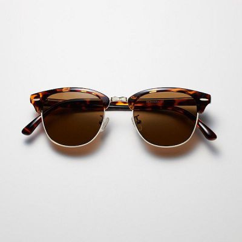 Lunette de Soleil Uniqlo Browline Femme Marron | 8618509
