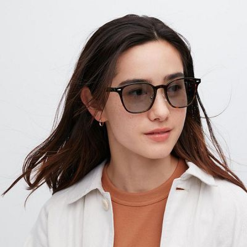 Lunette de Soleil Uniqlo Square Femme Marron | 4324967