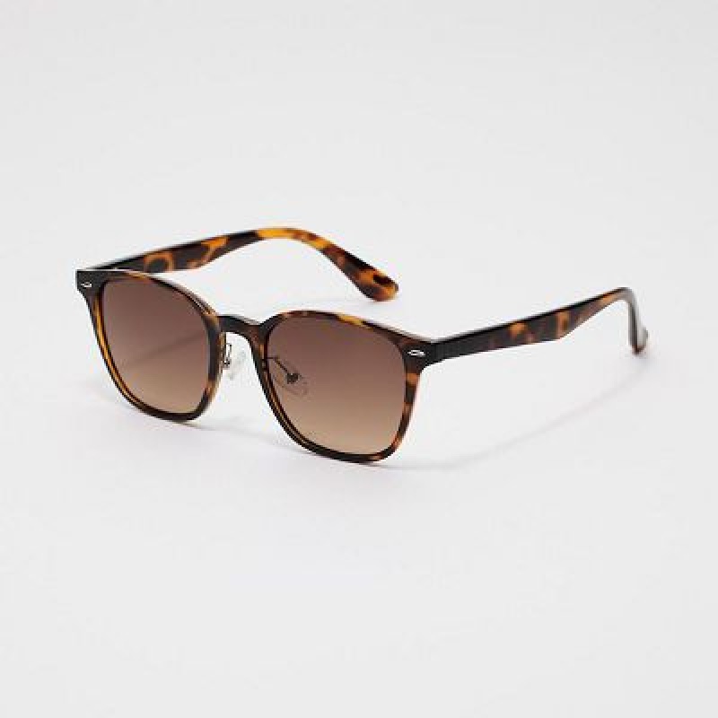 Lunette de Soleil Uniqlo Square Femme Marron | 4324967