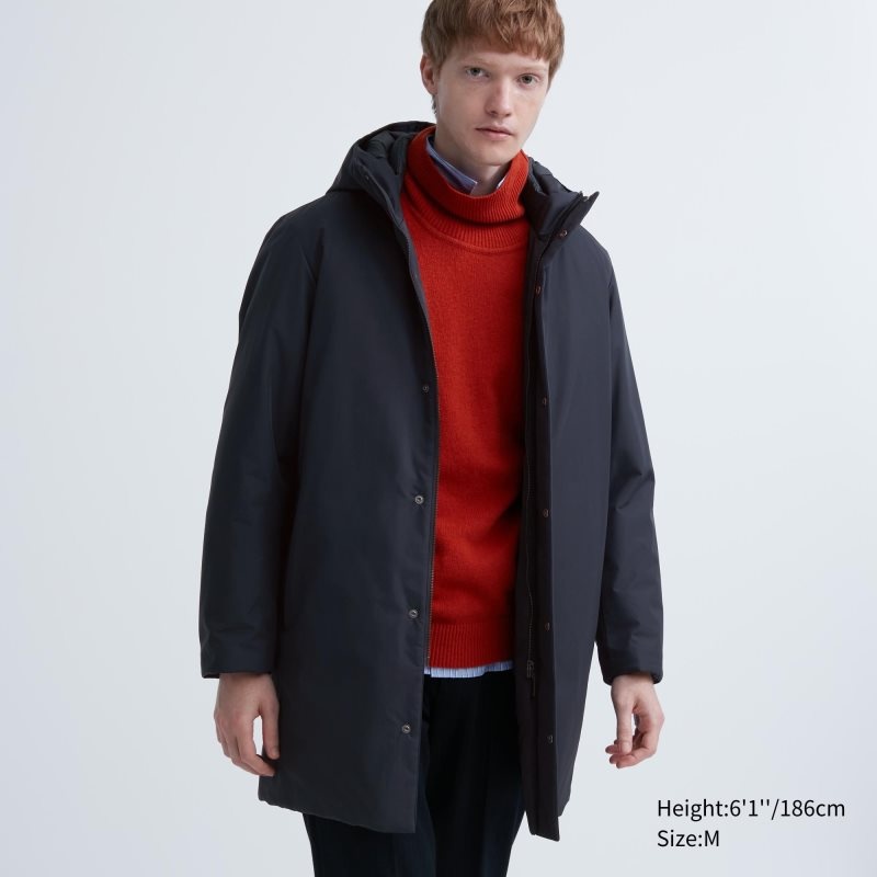 Manteaux Uniqlo Hybrid Down Homme Bleu Marine | 9145948