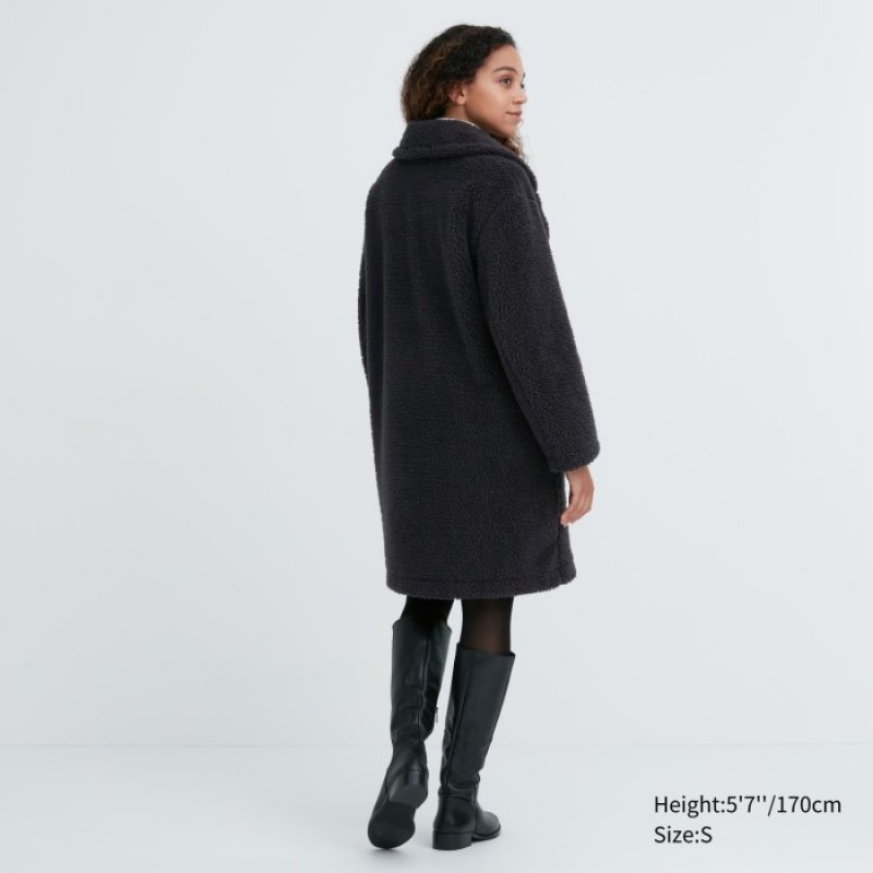 Manteaux Uniqlo Pile-Lined Femme Grise | 5193722