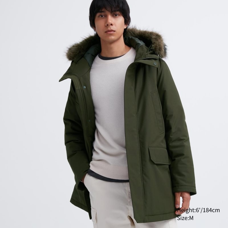 Manteaux Uniqlo Ultra Warm Hybrid Down Homme Vert Olive | 4986152