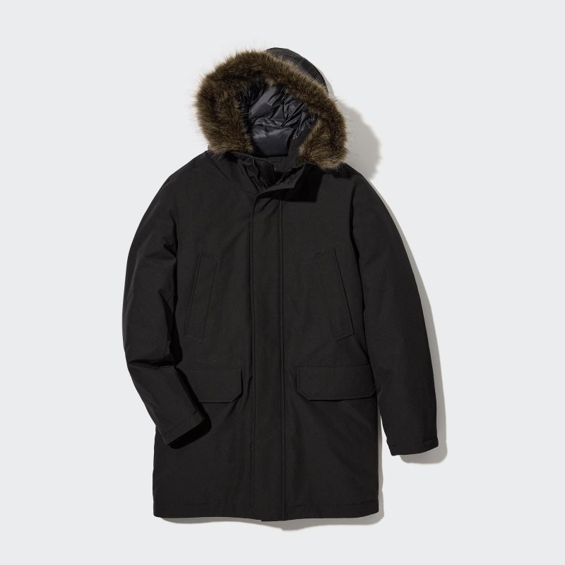 Manteaux Uniqlo Ultra Warm Hybrid Down Homme Noir | 9750495
