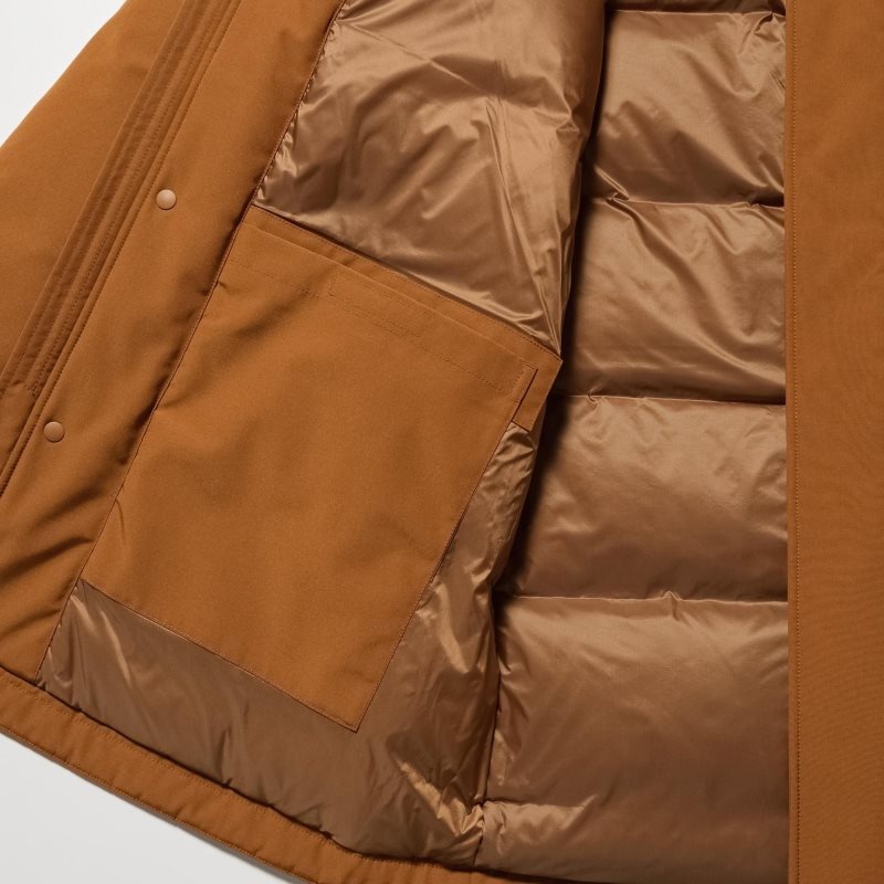 Manteaux Uniqlo Ultra Warm Hybrid Down Homme Marron | 3844206