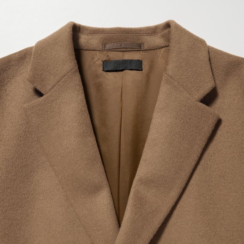 Manteaux Uniqlo Wool Cashmere Chesterfield Homme Noir | 367369