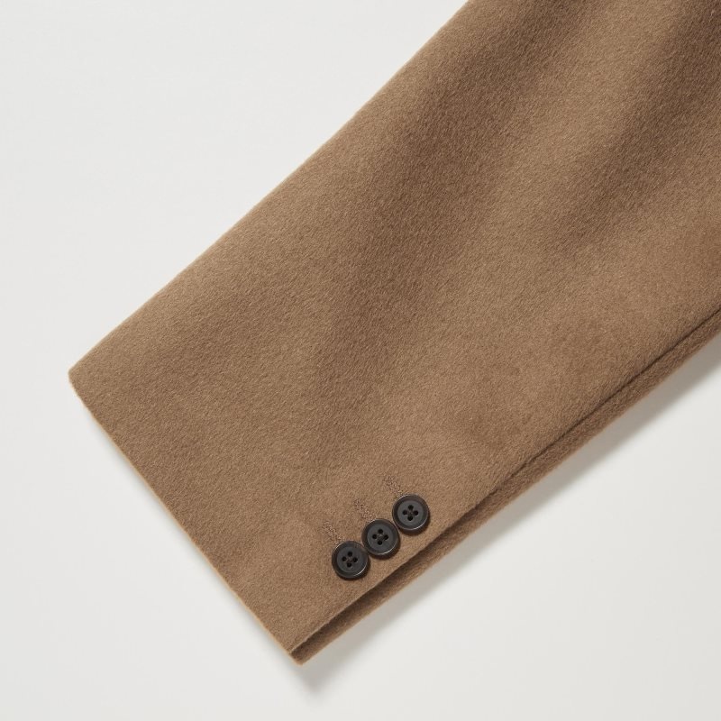 Manteaux Uniqlo Wool Cashmere Chesterfield Homme Noir | 367369