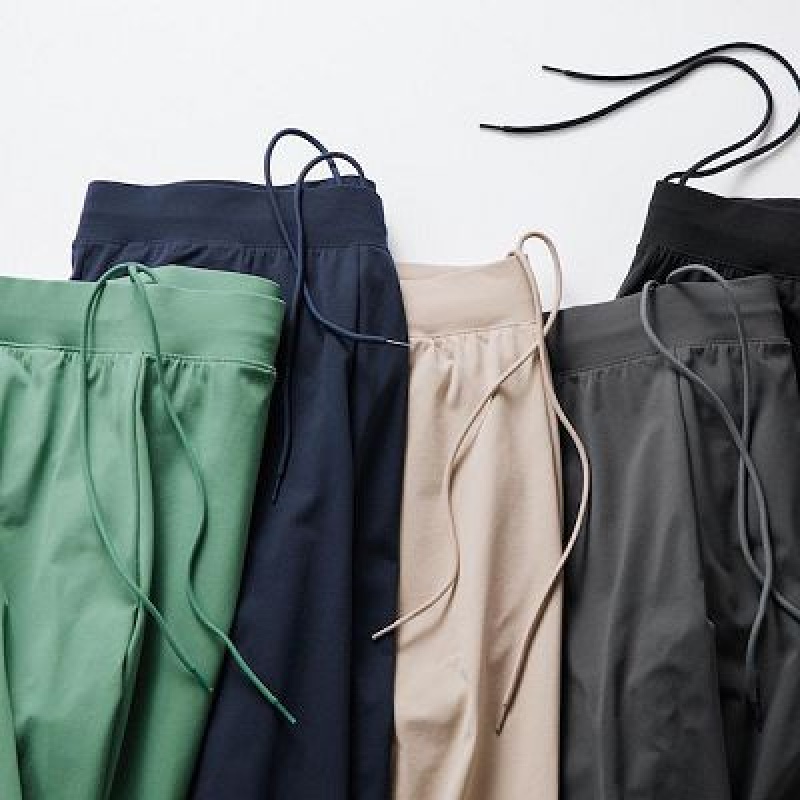 Pantalon Jogger Uniqlo Ultra Stretch AIRism Femme Bleu Marine | 5322252