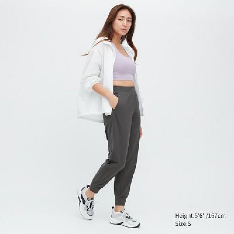 Pantalon Jogger Uniqlo Ultra Stretch AIRism Femme Grise | 836152