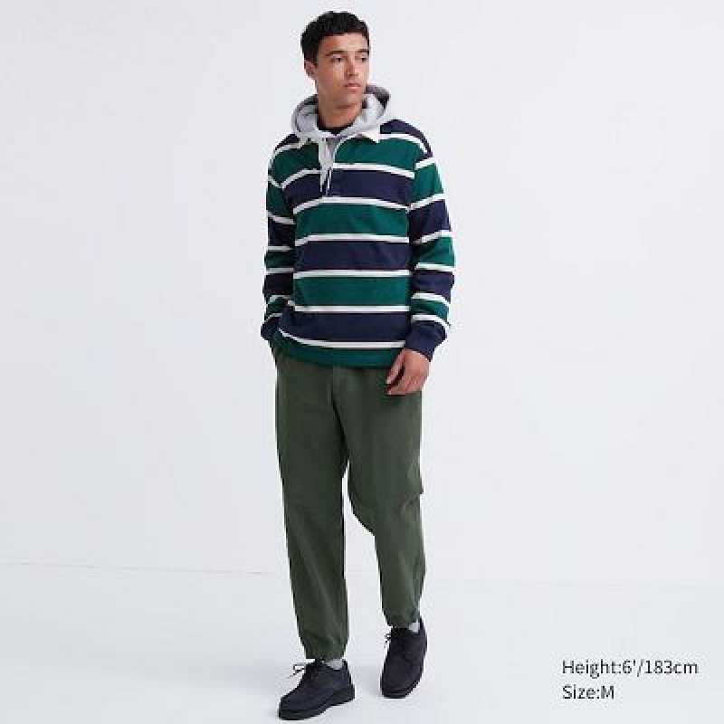 Pantalon Jogger Uniqlo Washed Jersey Femme Vert | 6449431